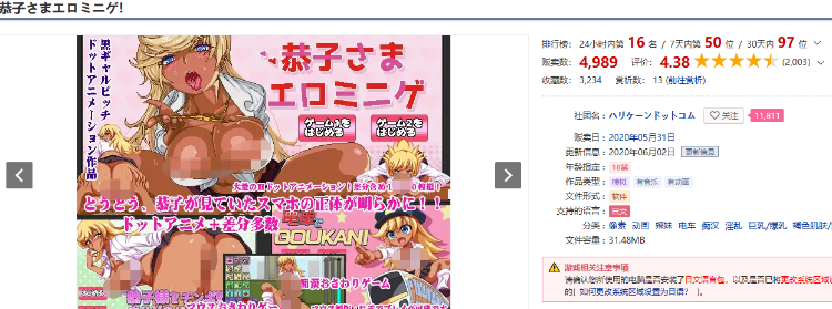 【像素SLG】[ハリケーンドットコム]恭子さまエロミニゲ! DL原版
