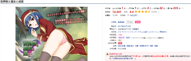 【爆款RPG】世界树与魔女与迷宫V1.72 AI汉化版
