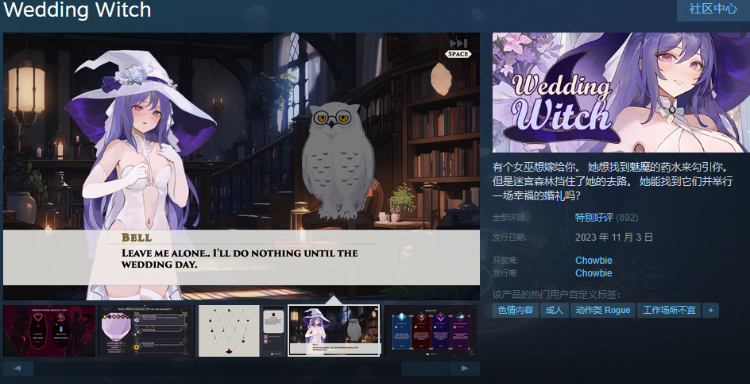 【肉鸽ACT】婚礼巫女：Wedding Witch Ver1.01B Steam官方中文版[新作]
