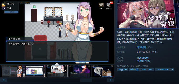 【像素寝取SLG】管理员的窥视 v1.04+DLC Steam官方中文版