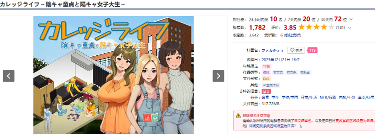 【像素SLG】[AI]カレッジライフ～陰キャ童貞と陽キャ女子大生～DL版
