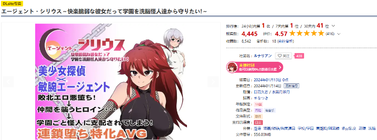【精品RPG】エージェント・シリウス～快楽脆弱な彼女だって学園を洗脳怪人達から守りたい!～AI汉化版[新作]