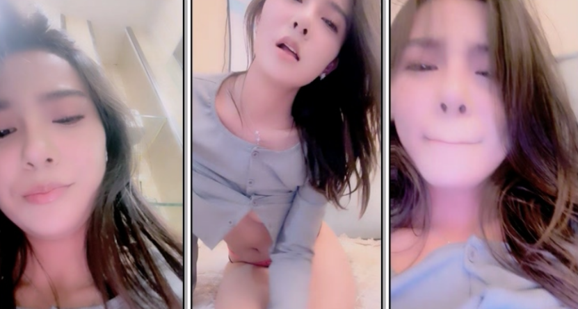 性感网红尤物美女！收费房道具自慰！诱人翘臀半脱内裤，假吊磨蹭骚逼，翘起屁股跳蛋震穴，极度淫骚 370M