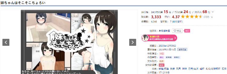 【同居养成SLG】妹ちゃんはそこそこちょろい 云翻汉化版