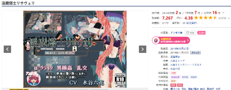【日式RPG】淫魔塔士リサヴェリ V1.23 AI汉化版