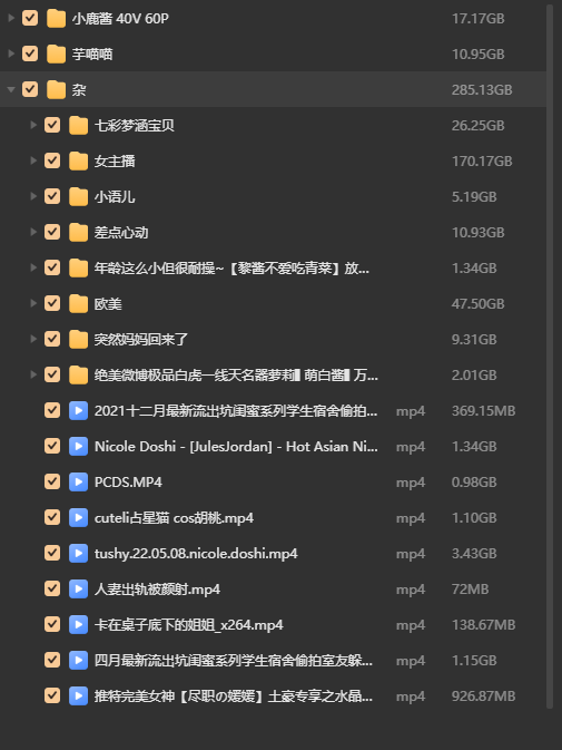 精品福利姬合集【磁力链接】2.5t+100g
