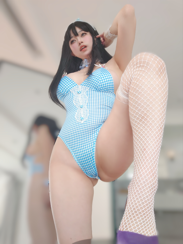 女主K - 蓝色泳装女仆 【94P362M】