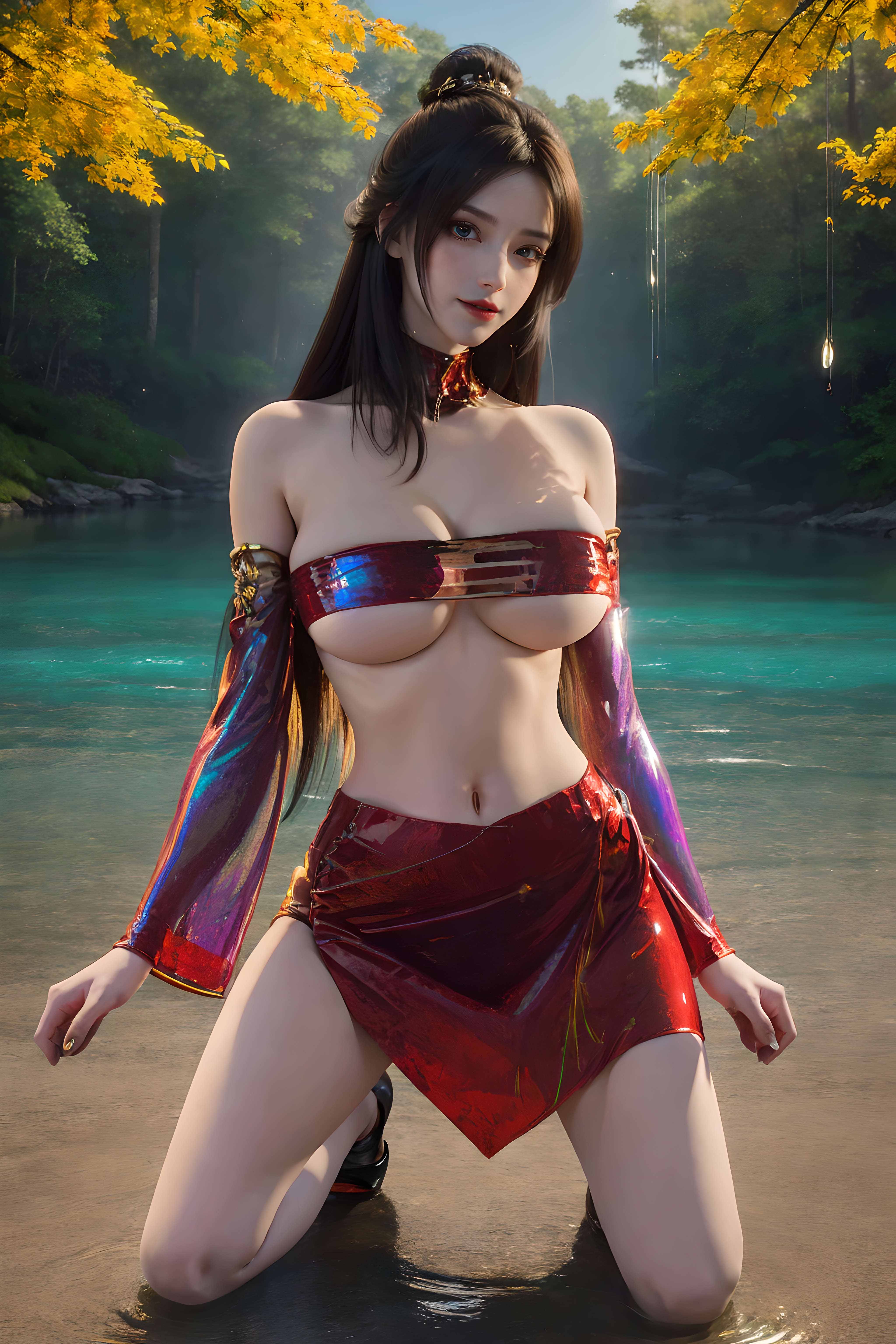 [AI国漫] （240424）完美世界-魔女 户外裹胸【20P】【505MB百度云】