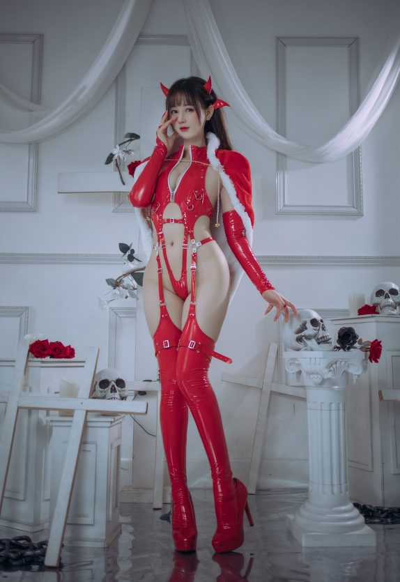 羽生三未 No.016 - 小恶魔 红色胶衣 【65P3V1.05G】