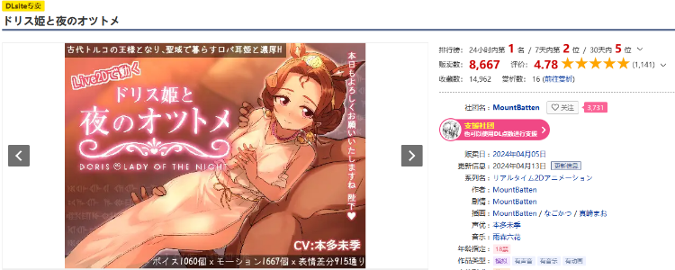 【日式SLG】ドリス姫と夜のオツトメ DL版[新作]