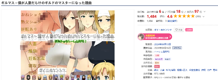 【日式RPG】ギルマス～僕が人妻だらけのギルドのマスターになった理由 AI汉化版[新作]