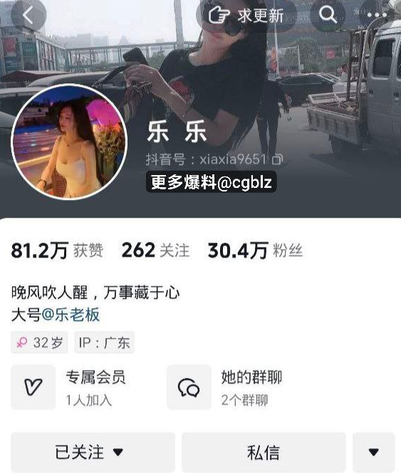 抖音30万粉御姐网红-乐乐-土豪高价定制自慰合集(8P,9V,872M)