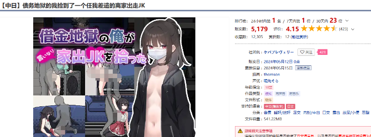 【像素互动SLG】债务地狱的我捡到了一个任我差遣的离家出走JK DL官方中文版[新作]