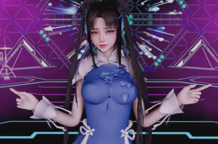 [同人动画] 仙剑奇侠传-赵灵儿双马尾少女白丝连裤袜双管社保 [1V/1.5G]