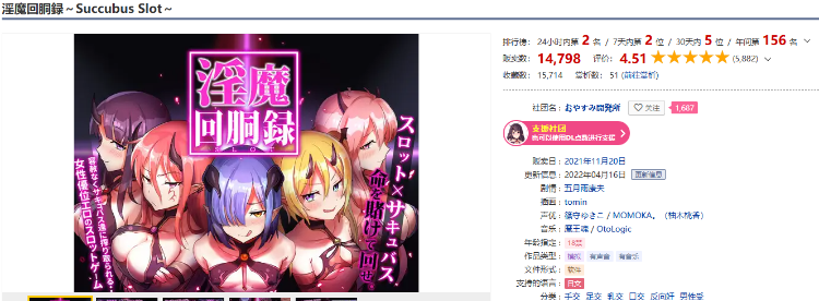 【互动SLG】淫魔回胴録~Succubus Slot~V1.00 DL版