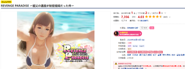 【3DACT】REVENGE PARADISE 〜祖父の遺産が秘密組織だった件〜DL官方中文版[新作]