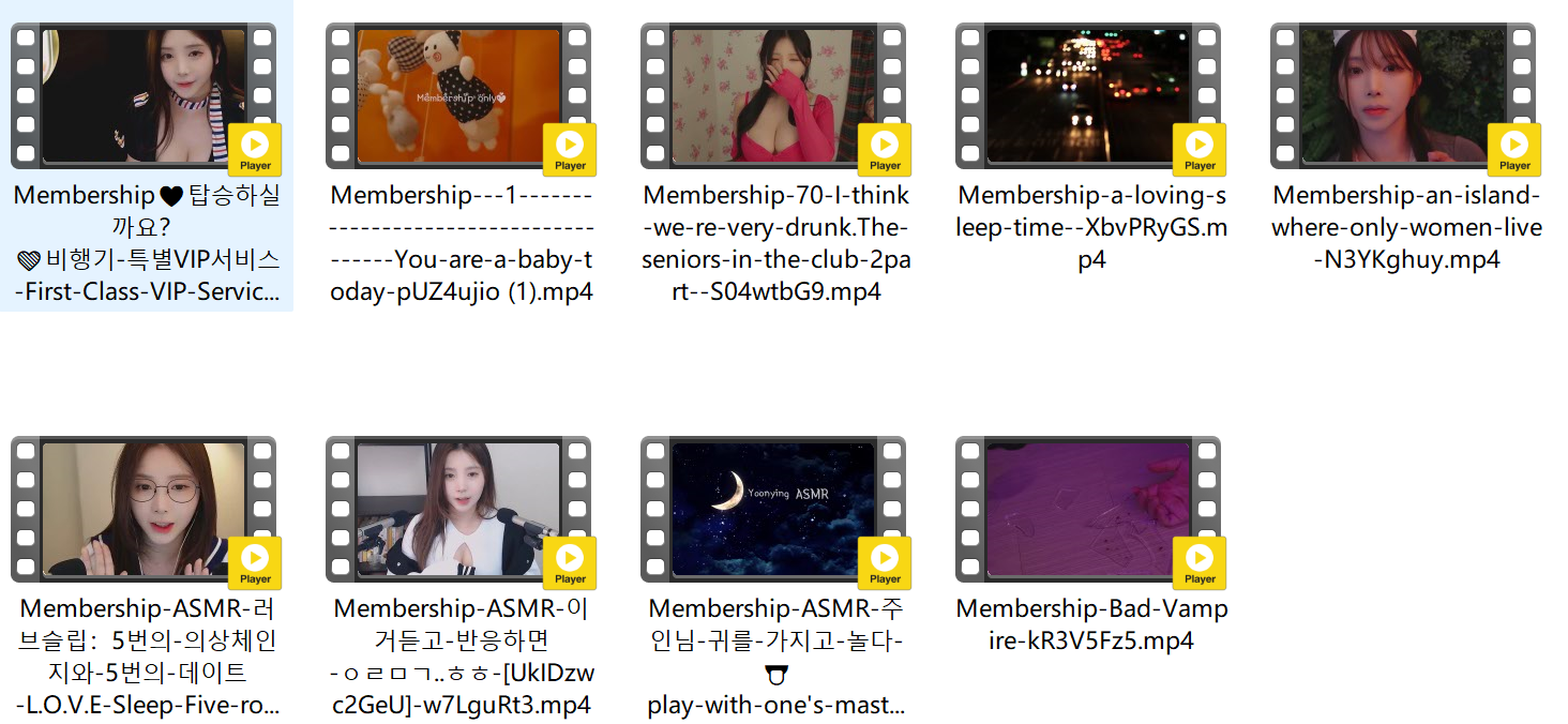 韩国ASMR女神yoonying付费资源合集youtubeVIP-3【2.2G】