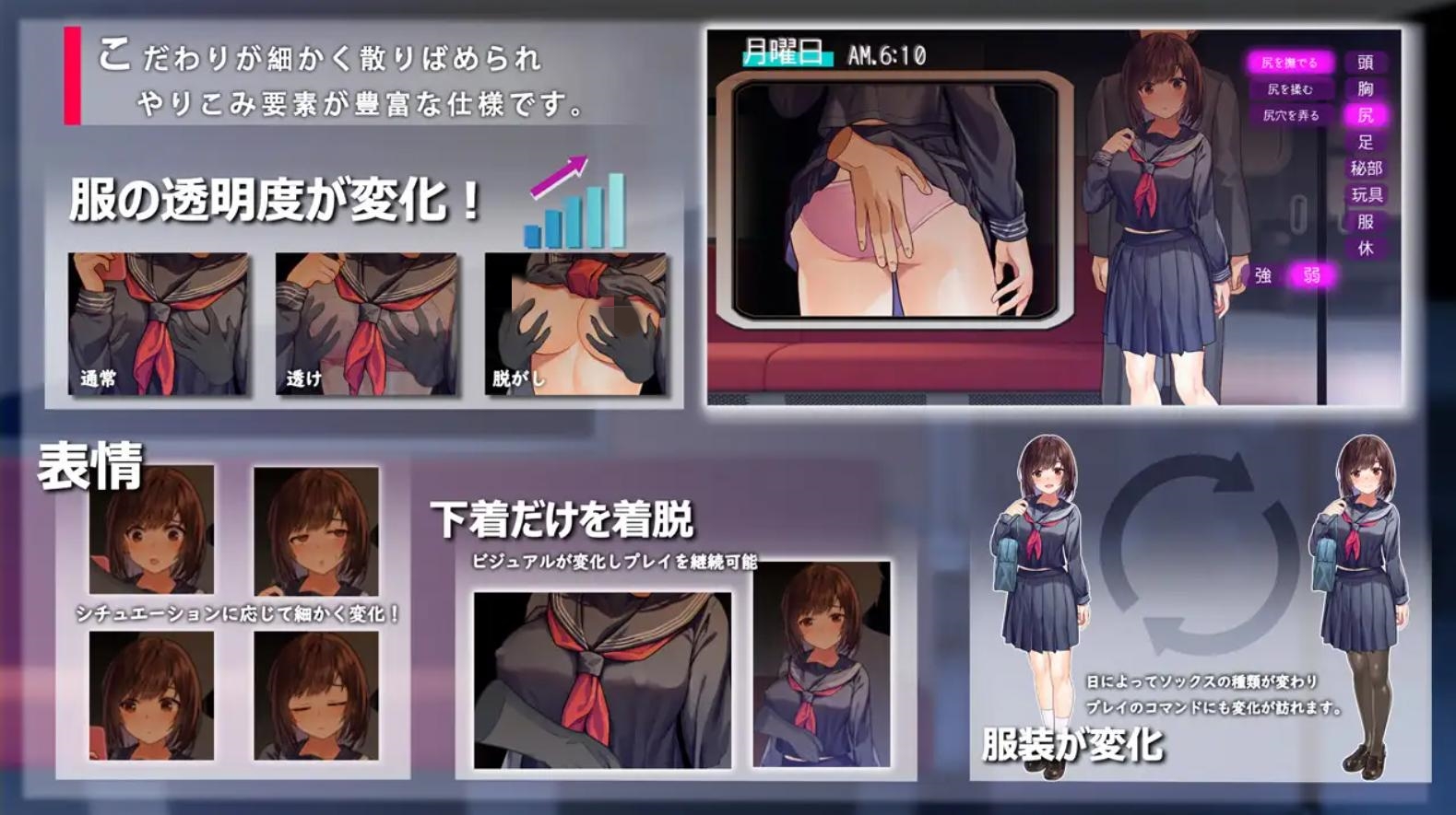 【互动SLG/触摸/动态/堕落/电车/机翻】廻る痴○電車[Ver1.0]【PC/1.40G】