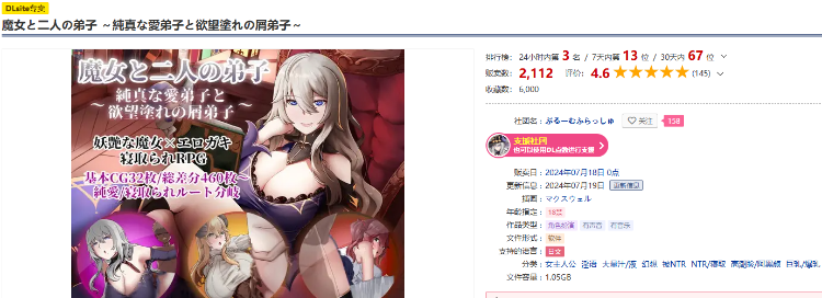 【日式RPG】魔女と二人の弟子 ~純真な愛弟子と欲望塗れの屑弟子~AI汉化版