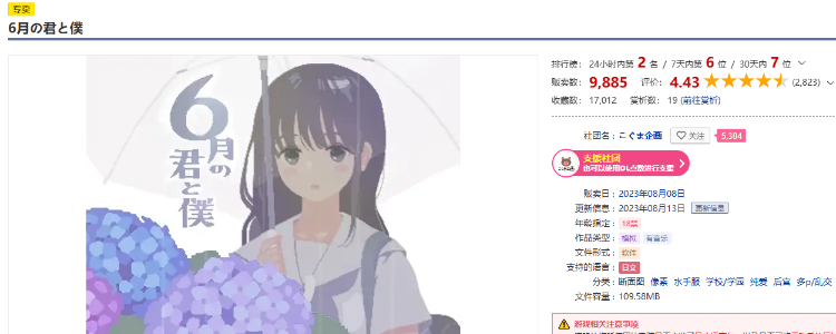 【互动SLG】[纯爱]你与我的6月 6月の君と僕 精翻汉化版