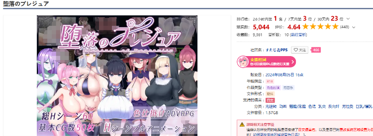 【日式RPG】堕落のプレジュア AI汉化版[新作]