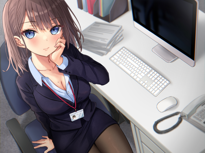 【ASMR】[有字幕]ダウナー系女上司の残業おま●こ指導 耳舐め囁きで徹底射精管理