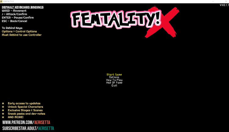 【欧美ACT】FEMTALITY X Ver0.1.7 测试版[生肉]