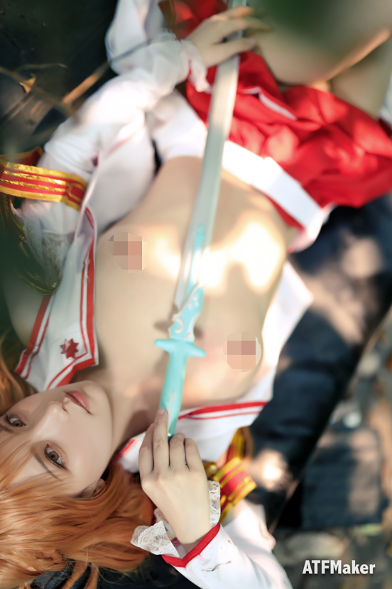 ATFM – Tsubaki cosplay Yuuki Asuna Battle - Sword Art Online 【39P89M】