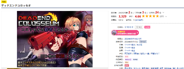 【日式RPG】デッドエンドコロッセオ Ver1.00 AI汉化版[新作]