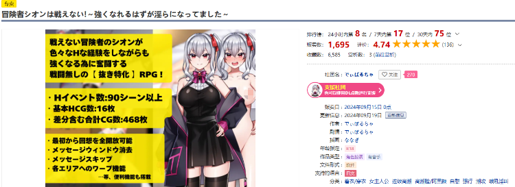 【日式RPG】冒険者シオンは戦えない!～強くなれるはずが淫らになってました～ Ver1.0 AI汉化版