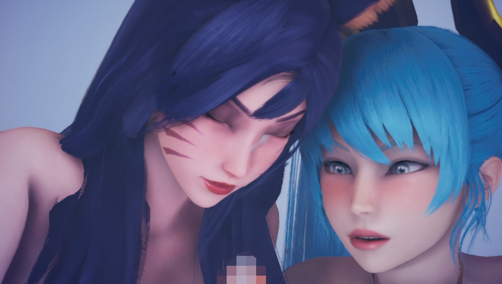 [3D/无修/CV] Monarchnsfw 2404：Sona &amp; Ahri Threesome 娑娜&amp;阿狸 性感女神激情双飞 [2.7G]