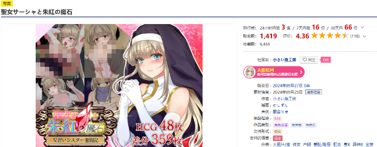 【日式RPG】聖女サーシャと朱紅の魔石 Ver1.03 AI汉化版[新作]