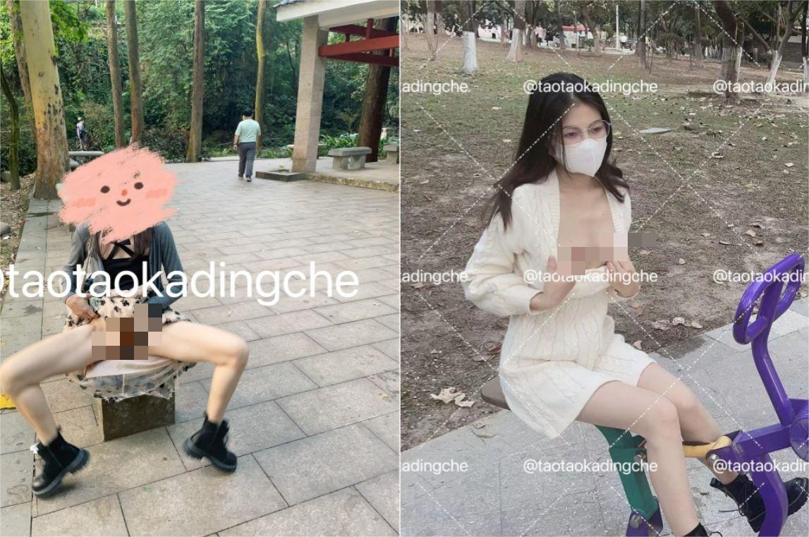 ⚡性感反差骚婊人妻『桃子』户外大胆露出，高颜大胸高挑身材超有女人韵味，同事眼中的高冷女神实际是个反差婊 337M