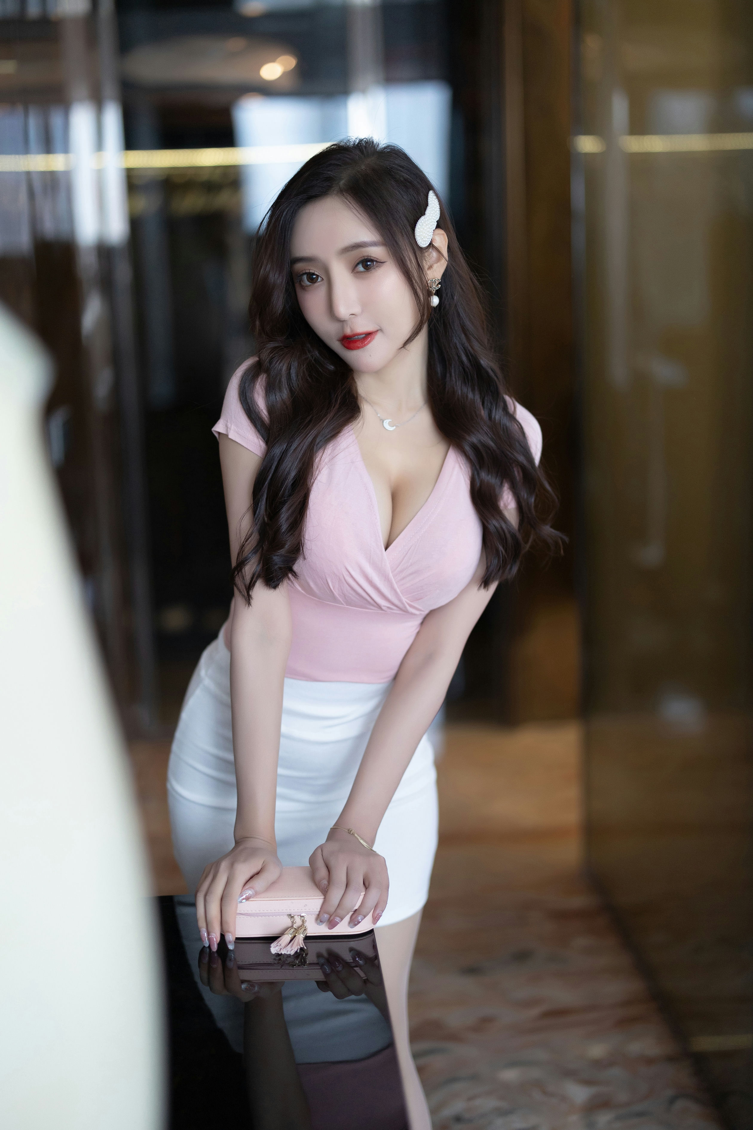 王馨瑶 - 粉色上衣白裙[90P-334MB]