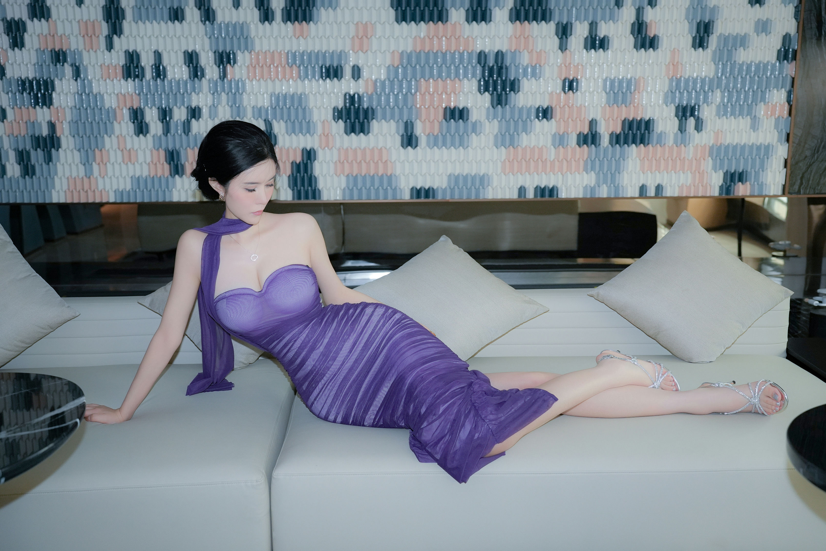 晚苏susu - 紫色礼裙 [85P-617MB]