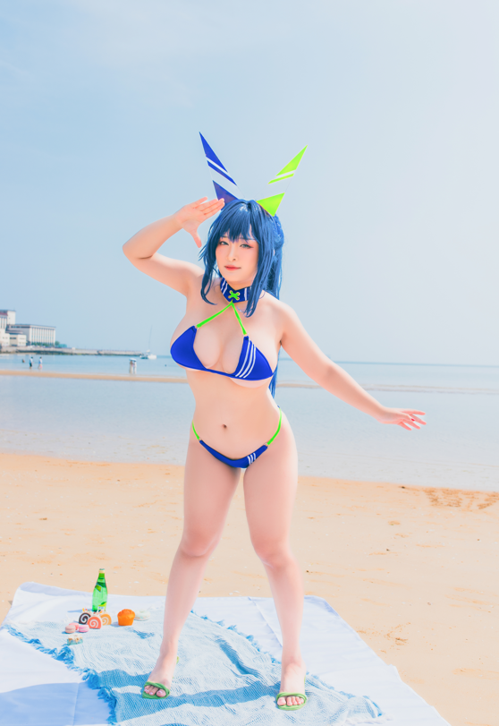 洛璃 LoLiSAMA - NO.063 热恋的盛夏 花园泳装 【66P565M】