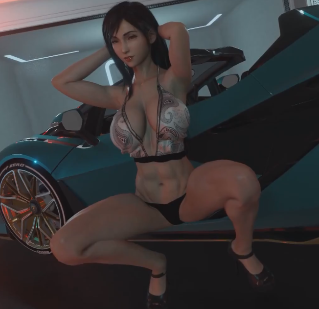 [3D/无修/CV] YenFanMan 2312 ：叶奈法+蒂法 巨乳御姐地下车库出轨黑色巨根 [500M]