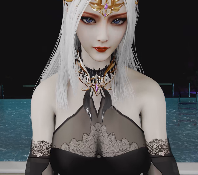 [3D/动态/VAM] jianjian：黑化千仞雪-泳池Play 极品黑丝高跟御姐的骑乘调教 [2.2G]