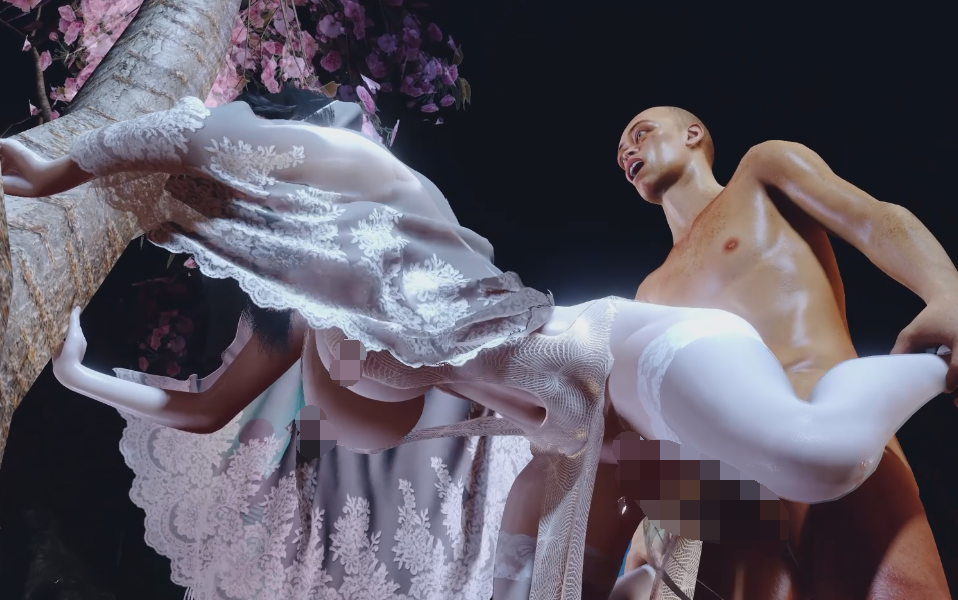 [3D/NTR/VAM] 牛头人爱好：白富美母猪受难记-万圣节野外爆肏白丝婚纱御姐 [3G]