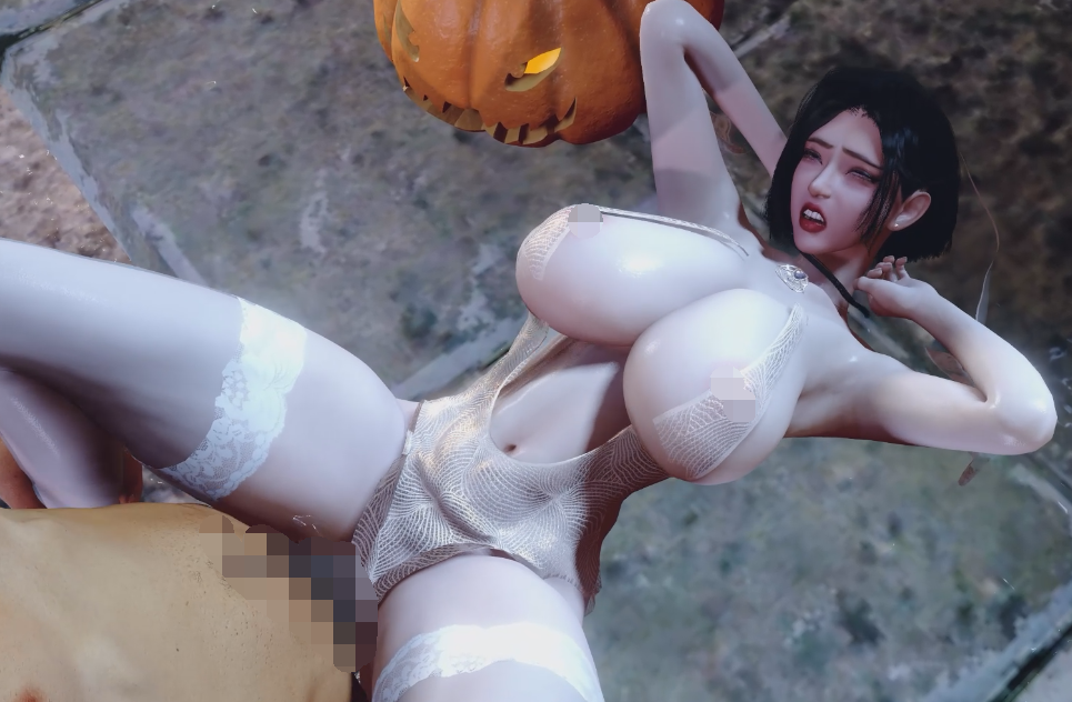[3D/NTR/VAM] 牛头人爱好：白富美母猪受难记-万圣节野外爆肏白丝婚纱御姐 [3G]