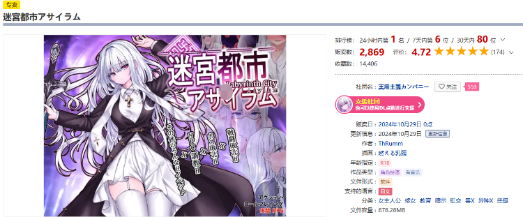 【日式SLG】迷宮都市アサイラム 机翻汉化版[新作]