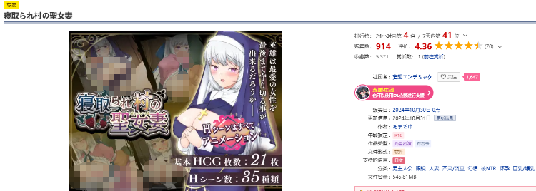 【日式RPG】寝取られ村の聖女妻 Ver1.00 DL版[新作][生肉]