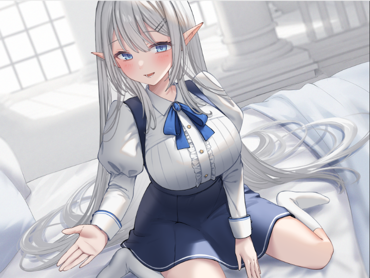 【ASMR】[繁体中文版]清楚な純愛ハイエルフJKと妊活性活〜キス媚びご奉仕から始まる下品などすけべ交尾〜