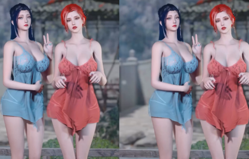 [3D/动态/VAM] 云韵&amp;雅妃 极品双飞 双凤争屌 轮操极品骚货女神 [859M]
