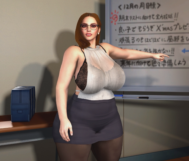 [3D] Alcapwn117：Teacher commission 黑丝丰腴教师被留学生小鬼侵犯中出[836M]