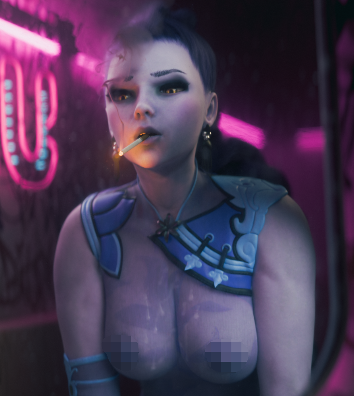 Creamtau  2407：黑百合+D.Va+女绿巨人 顶级性感尤物沙滩贴身性爱 [6.6G]