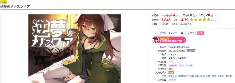 【日式RPG】逆夢のメナスフィア AI汉化版[新作]
