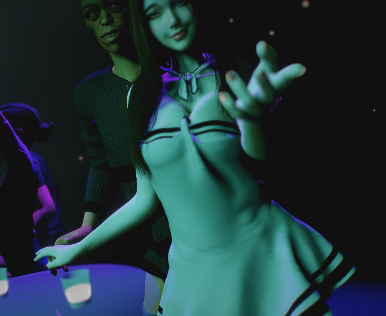 [3D/VAM] 牛头人爱好者：流氓大战美少女 酒吧NTR 白丝短裙装 性感女友酒吧被侵犯中出 [4.9G]