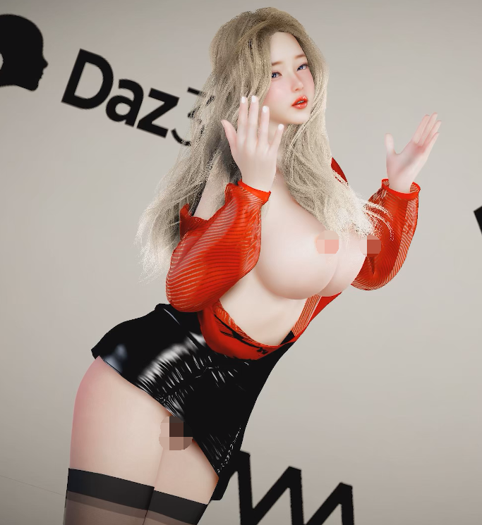 [3D/动态/VAM] fuzzyfeel：Hmph 黑丝高跟性感包臀裙 热舞诱惑疯狂抖奶 [1.4G]