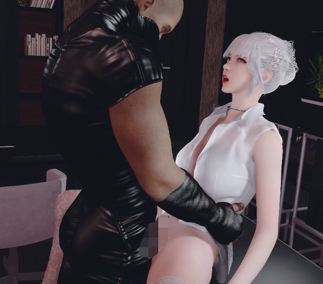 [3D/动态/VAM] Meying：office 小舞 办公室不伦 人妻美穴双屌即刻插入 超绝诱惑的白丝秘书 [2.7G]